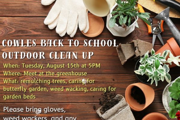 Outdoor Clean Up – August 15th